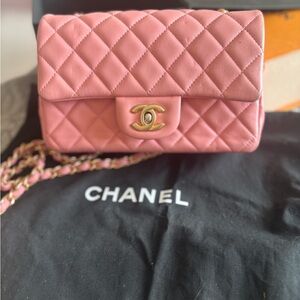Chanel Mini Pink Quilted Crossbody Bag